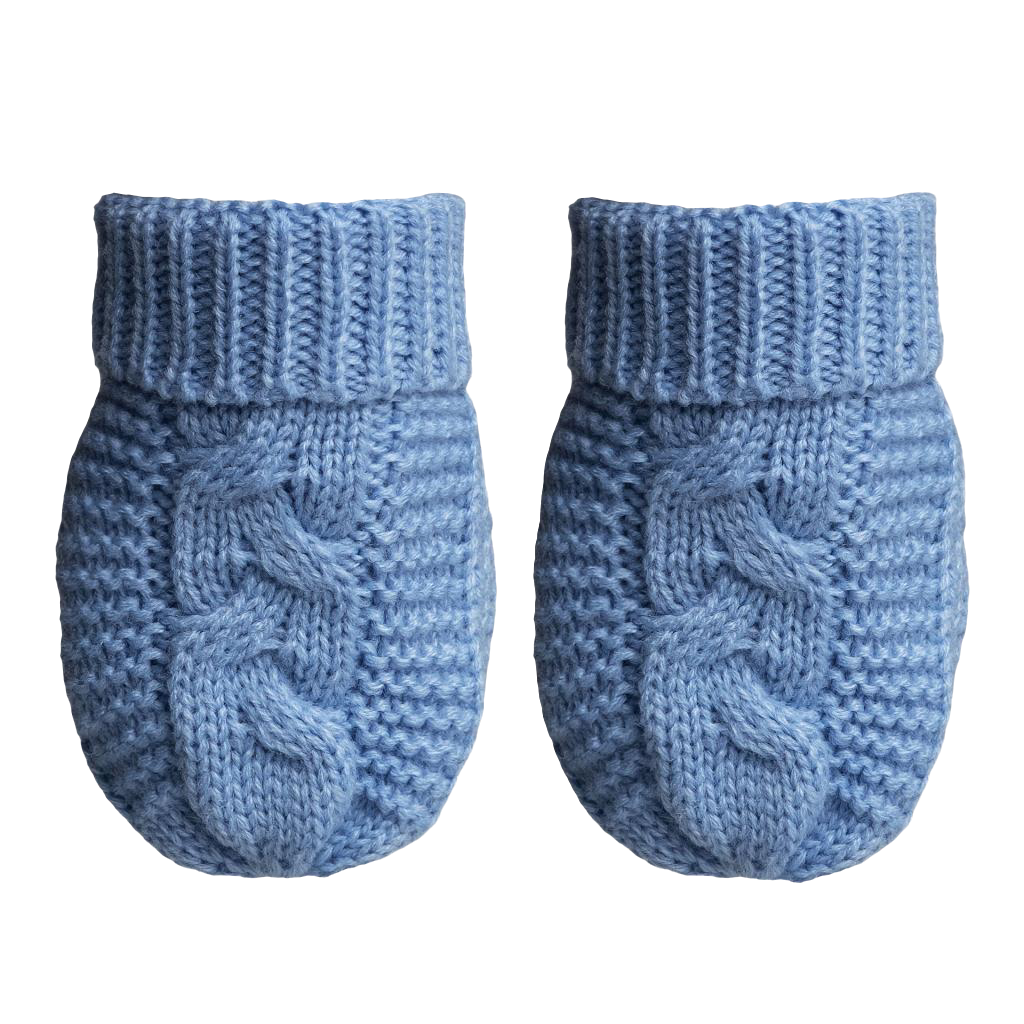 Knitted  cable pattern  mitts