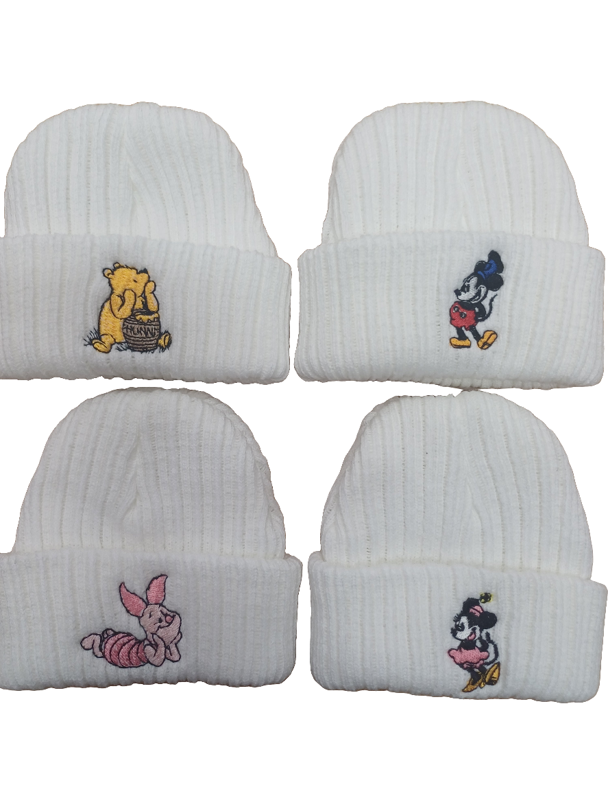 Babys boys or girls  character   beanie hats mouse bear piglet