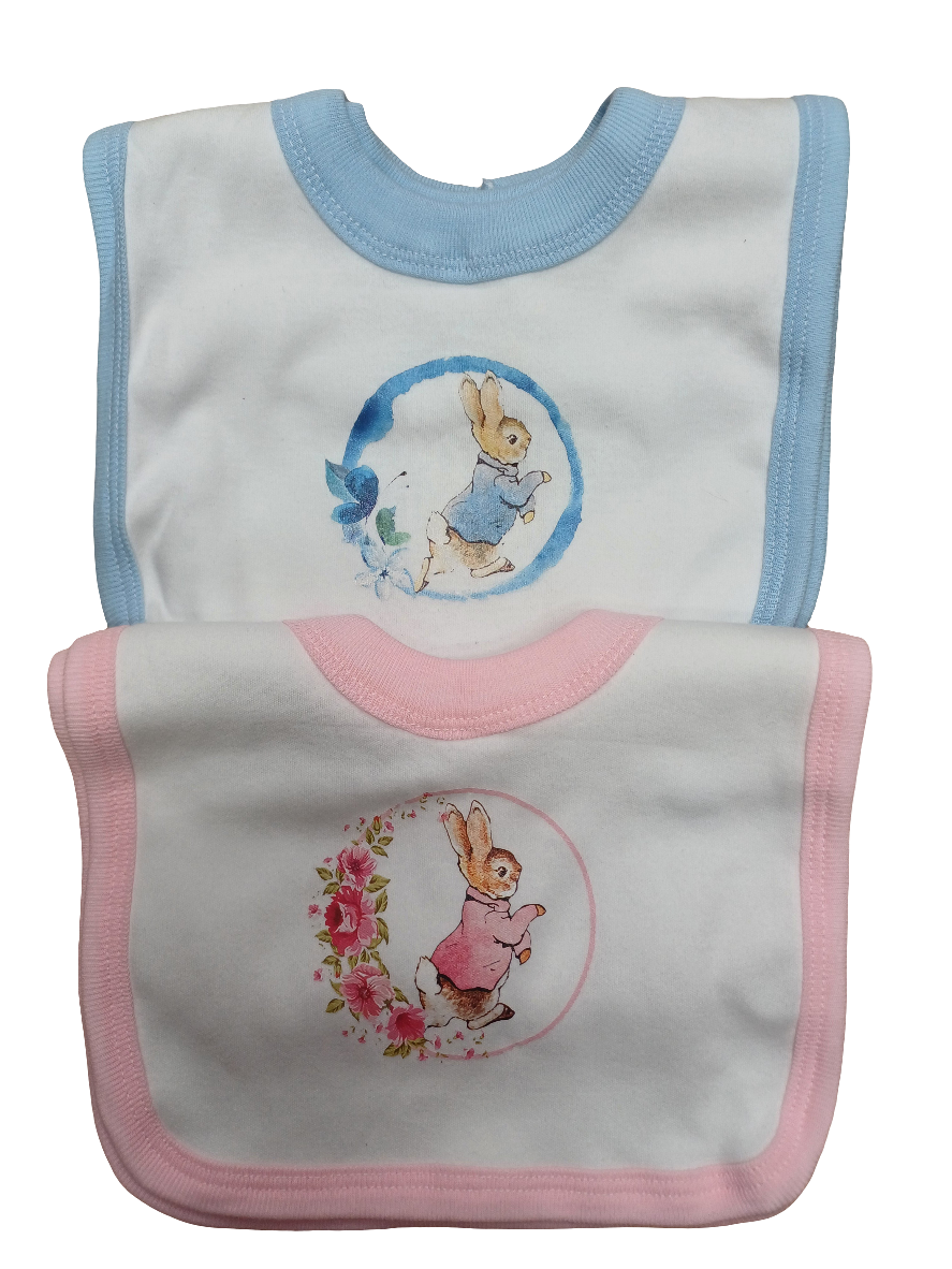 Boys girls peter rabbit  design bibs