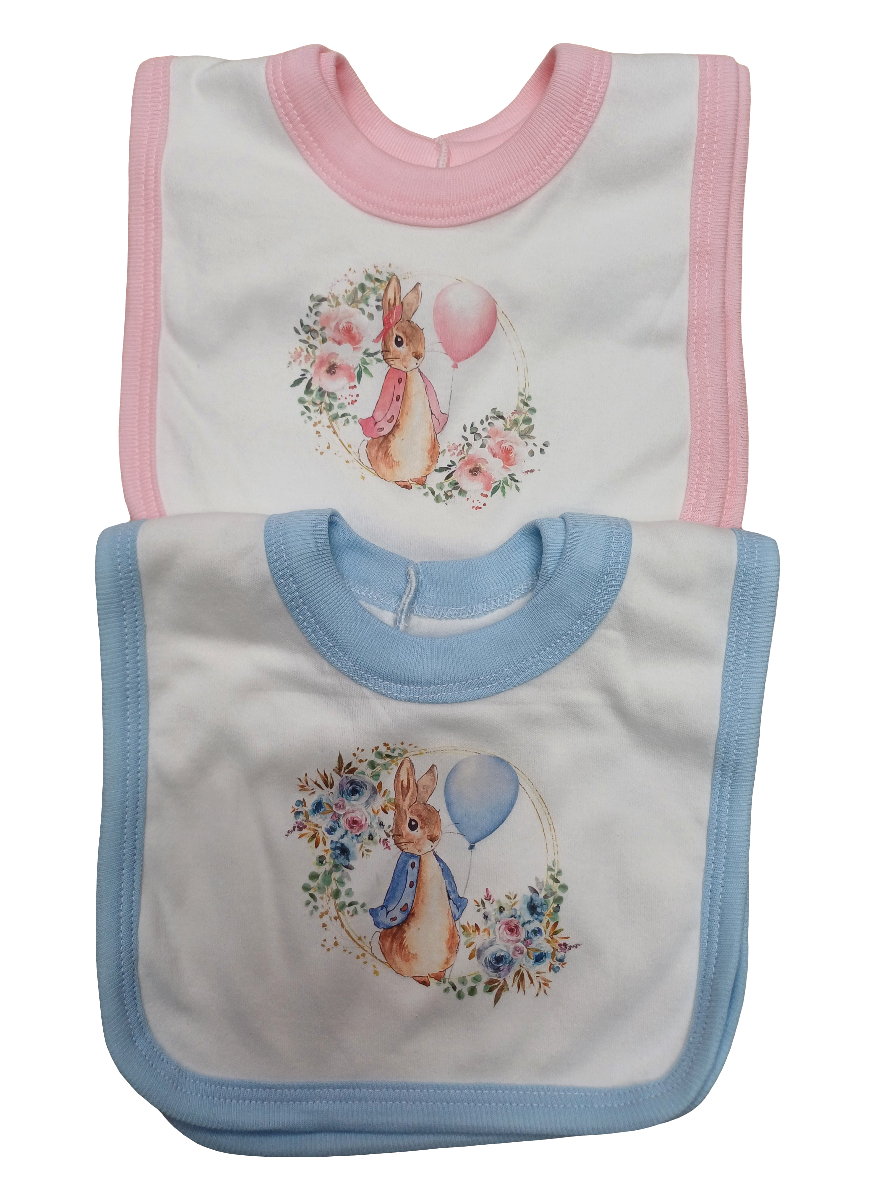 Boys girls peter rabbit design bibs