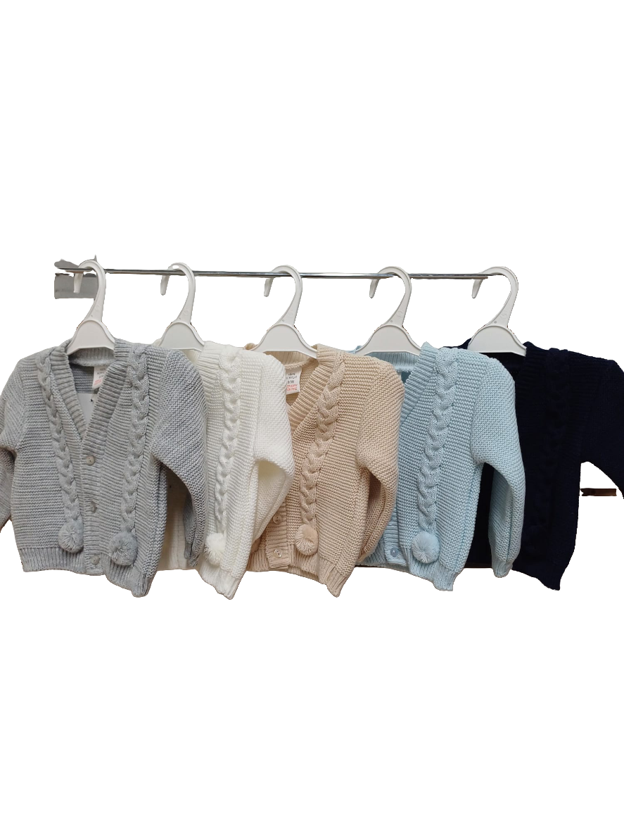 Boys pompom Cardigan comes in various colours