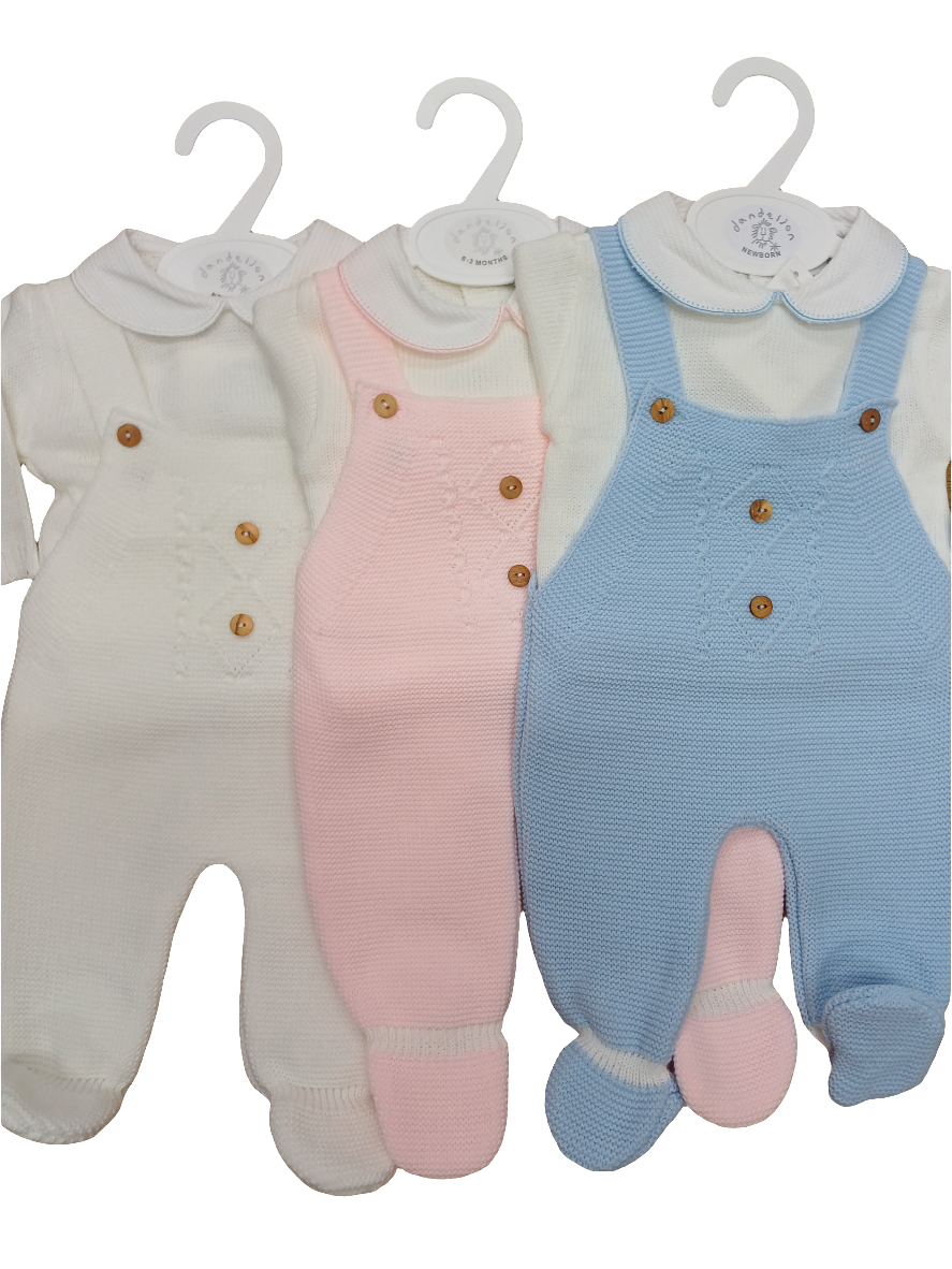 Dandelion knitted dungaree and top set