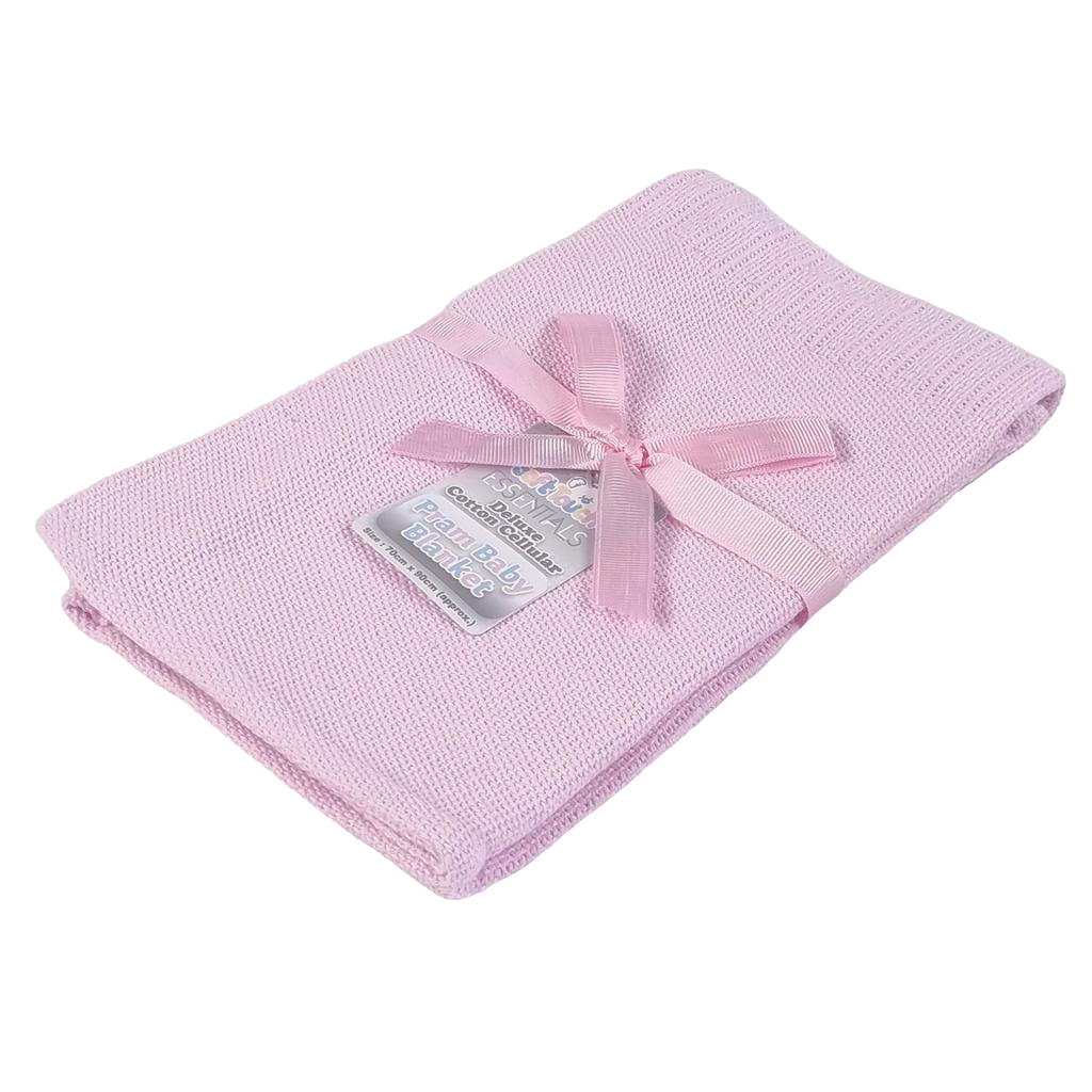 Baby deluxe cotton cellular pram blanket