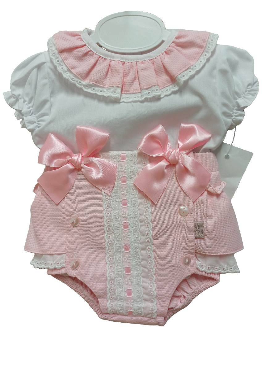 Girls pretty jam pants set with bows