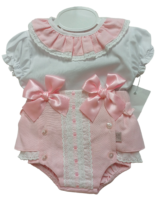 Girls pretty jam pants set with bows