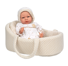 Spanish  newborn crying doll comes with carrycot and  dummy