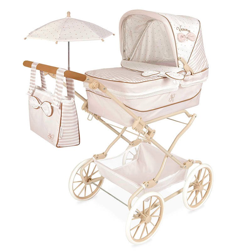 Spanish reborn dolls folding carriage pram with accessories