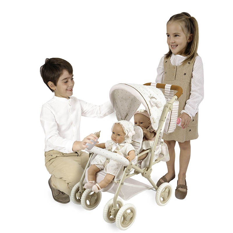 Spanish dolls folding  twin  pram