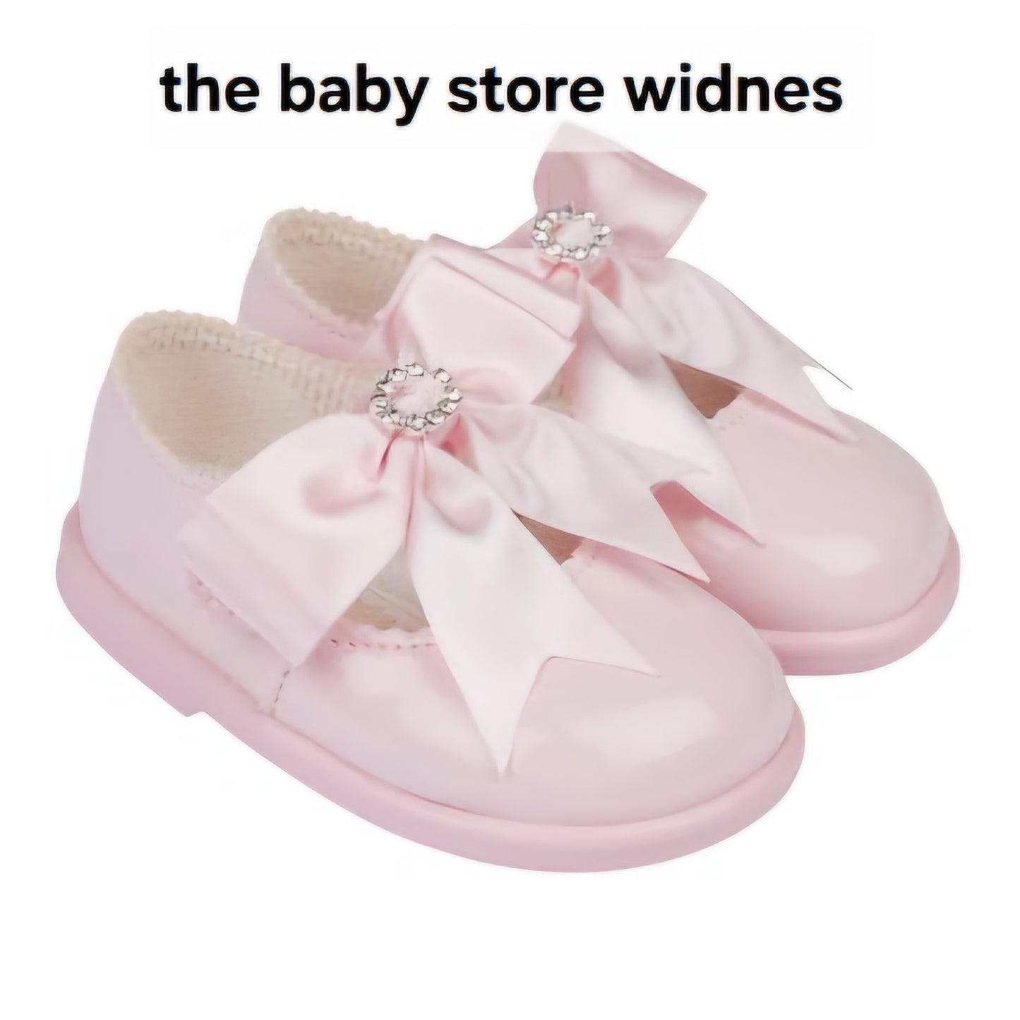 Baypods baby girls  hard sole walking shoes with large bow