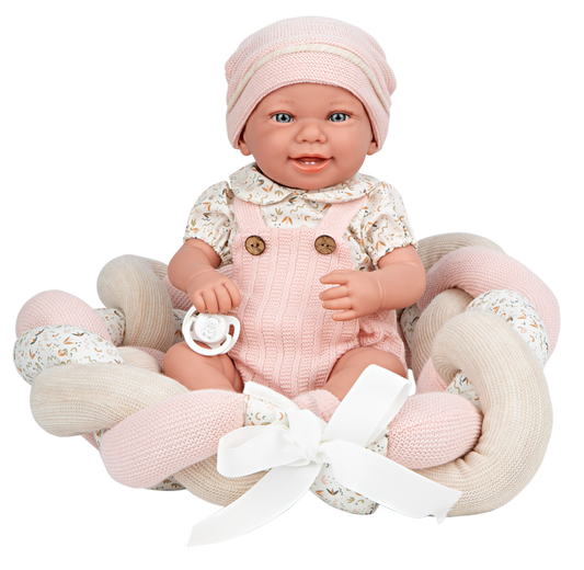 Spanish  newborn doll comes with luxury cushion and dummy