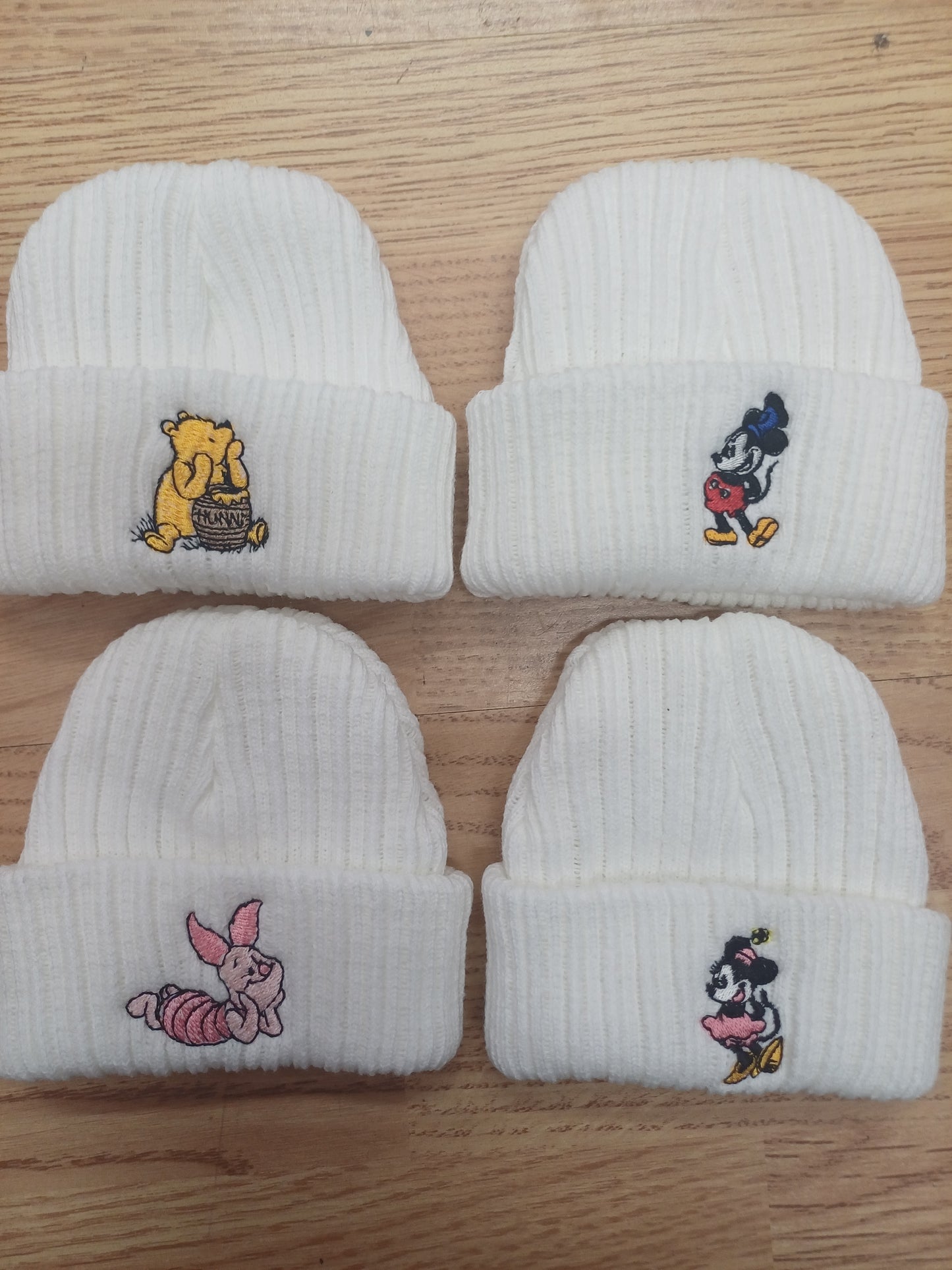 Babys boys or girls  character   beanie hats mouse bear piglet