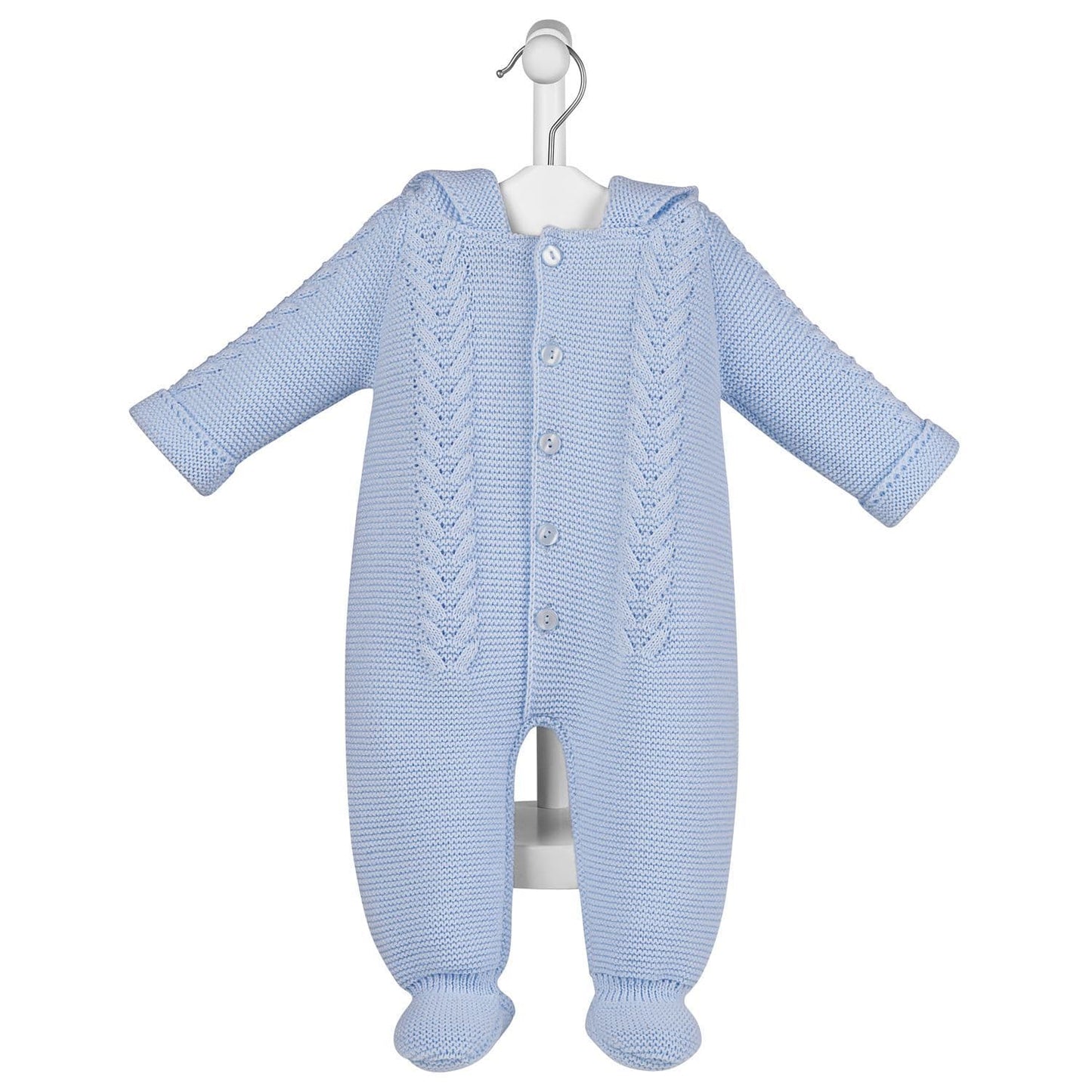 Dandelion baby Boys or girls  knitted set with pom  on hood