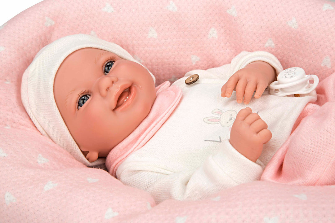 Spanish newborn doll comes with cushion  and dummy