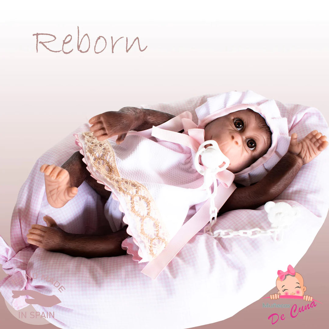 Spanish reborn monkey  doll comes with  blanket and dummy