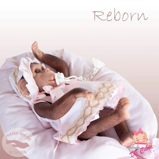 Spanish reborn monkey  doll comes with  blanket and dummy