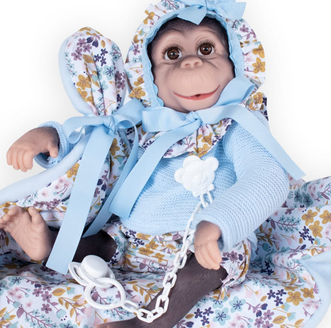 Spanish reborn monkey doll comes with blanket and dummy