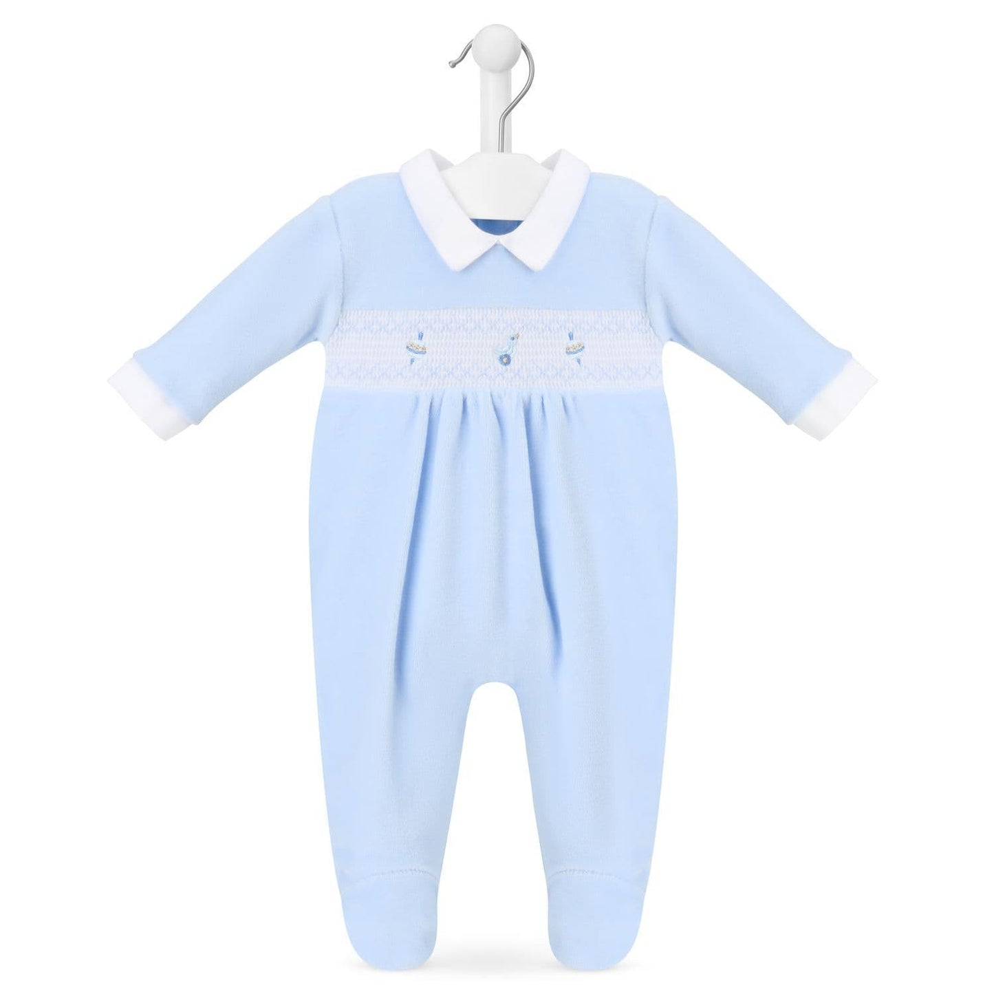 Dandelion  baby Boys or girls  velour sleepsuit