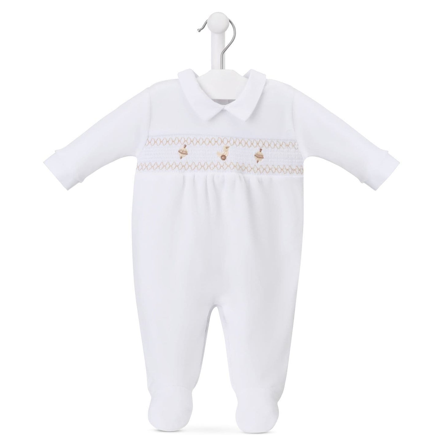 Dandelion  baby Boys or girls  velour sleepsuit