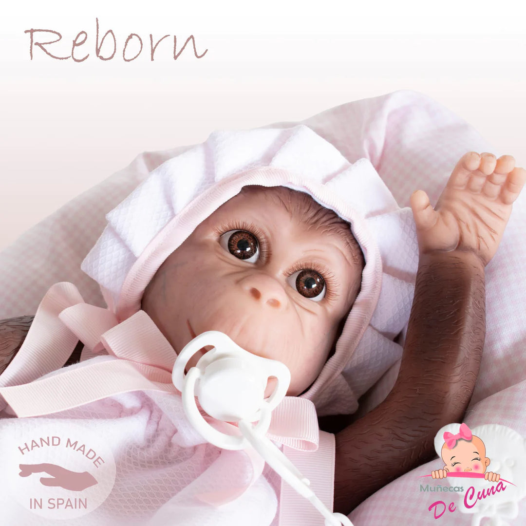 Spanish reborn monkey  doll comes with  blanket and dummy