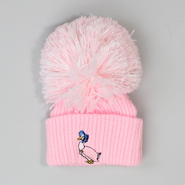 Baby Boys or girls  embroidered pom hats with peter rabbit or jemima puddle duck