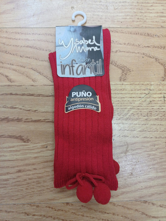 Ysabel mora Spanish-style knee high pom pom socks beautiful quality